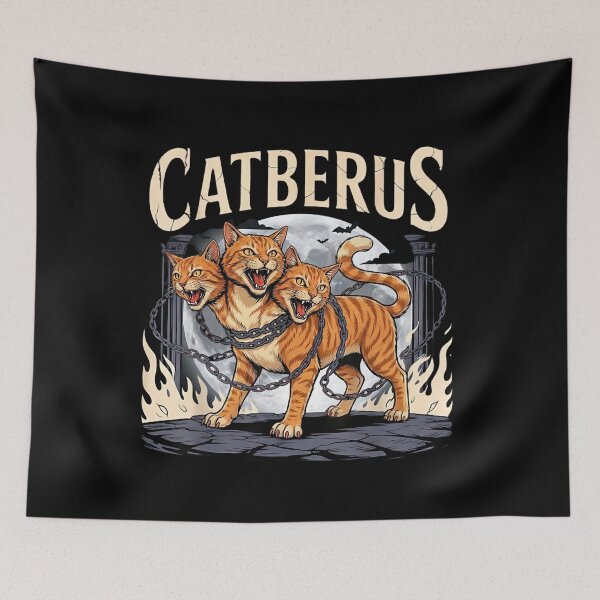 Item preview, Catberus - Three-Headed Cat Guardian designed and sold by SidTastic .
