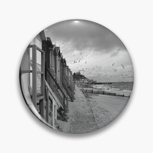 Item preview, English Beach Huts And Seagulls designed and sold by Londonimages.