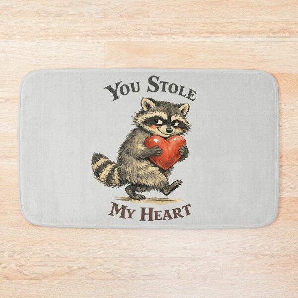 Item preview, You Stole My Heart - Raccoon Valentine Pun designed and sold by DigitalGlade.