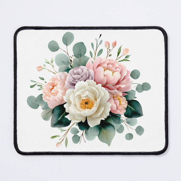 Item preview, Pastel Peony Rose Bouquet - Soft Romantic Floral Art Print designed and sold by DesignArtist.ia.