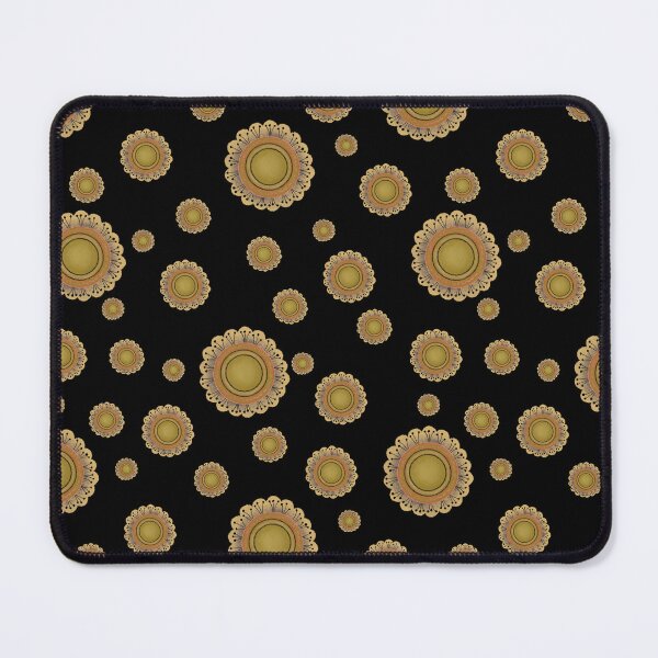 Item preview, Golden Mandalas on black designed and sold by phatlizzardart.
