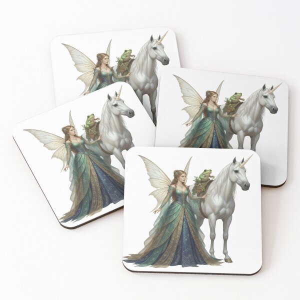 Item preview, Magical fairy and frog on unicorn designed and sold by Fairy's and Dragons .