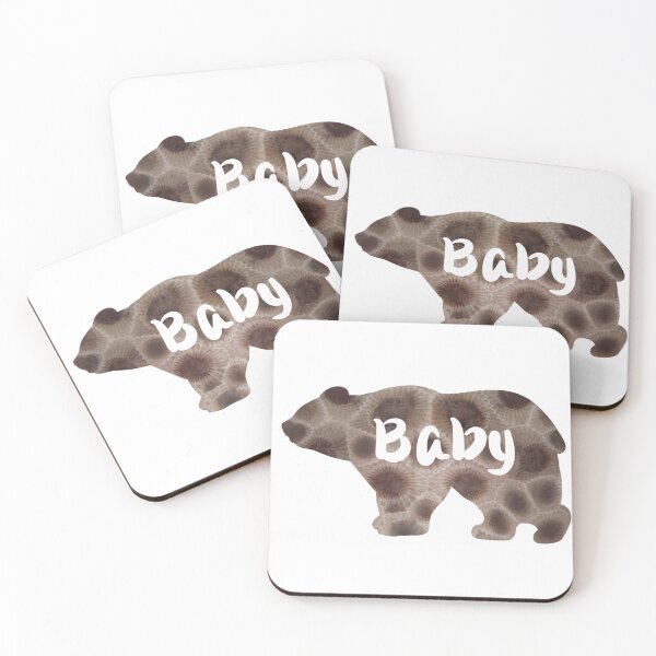 Item preview,  Petoskey stone pattern,  Baby bear design, Michigan theme designed and sold by hollycooper.