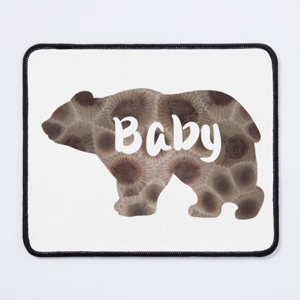 Item preview, Petoskey stone pattern, Baby bear design, Michigan theme designed and sold by hollycooper.