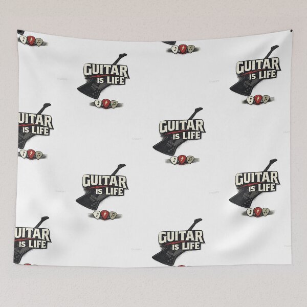 Item preview, Guitar Is Life – Rock Guitarist Edgy Band Style Design designed and sold by Yesmalady.