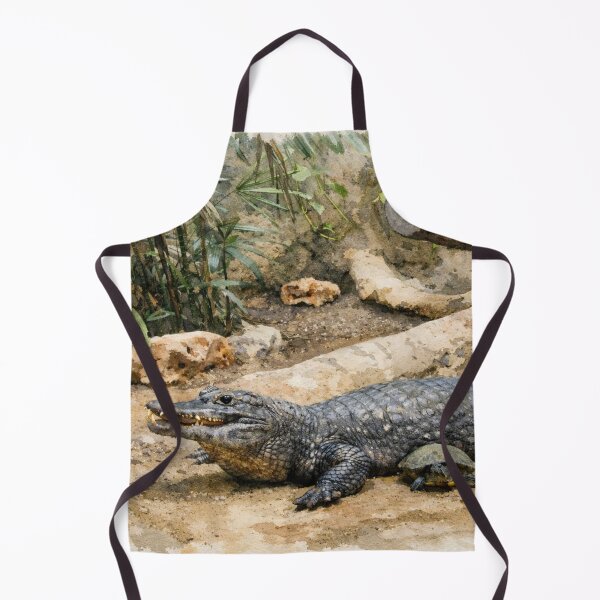 Item preview, Crocodile and Turtles in Watercolor – Wild Nature Scene designed and sold by Miradas del Mundo.