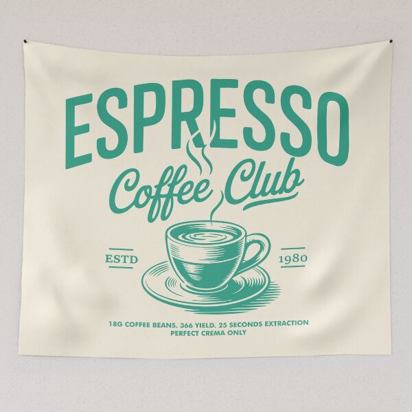 Item preview, Espresso Coffee Club Vintage Engraving designed and sold by CamaleonDesigns.