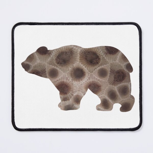Item preview, Fun Petoskey stone pattern, bear design, Michigan theme designed and sold by hollycooper.