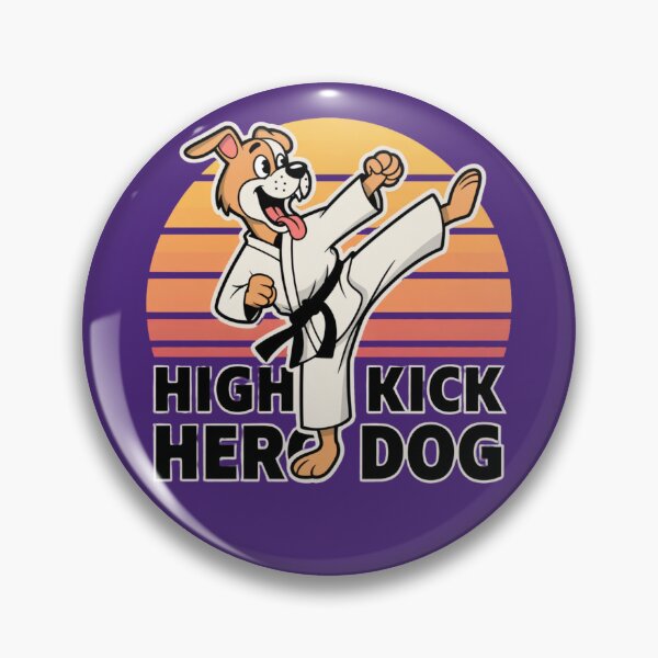 Item preview, High Kick Hero Dog Karate T-Shirt Funny Martial Arts Mascot designed and sold by MCdsgns.