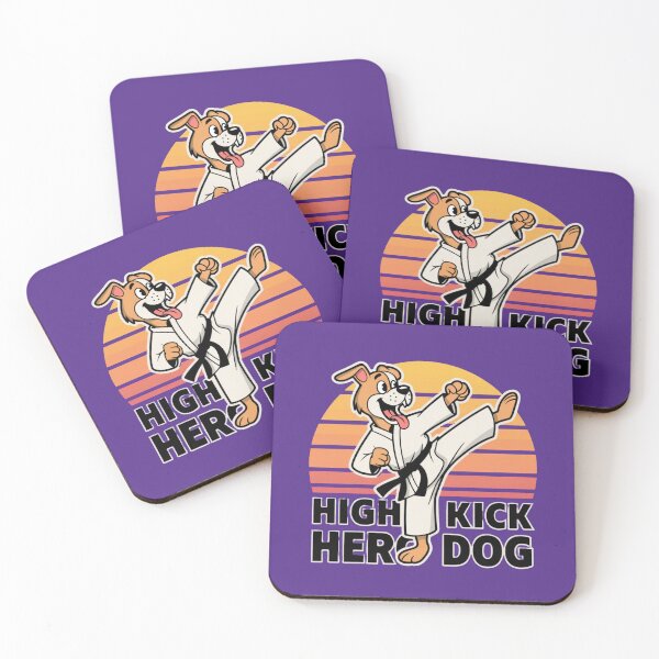 Item preview, High Kick Hero Dog Karate T-Shirt Funny Martial Arts Mascot designed and sold by MCdsgns.