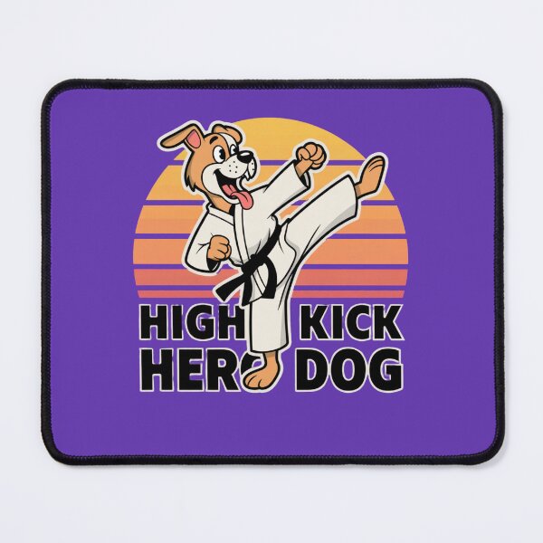 Item preview, High Kick Hero Dog Karate T-Shirt Funny Martial Arts Mascot designed and sold by MCdsgns.