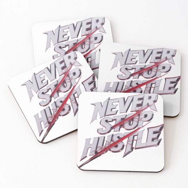 Item preview, Never Stop The Hustle – Red Slash Rebel Motivational Street Sticker Art designed and sold by ARTCREATESHOP.