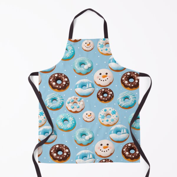Item preview, Cute Winter Donuts Pattern – Christmas Snowman & Frosted Treats designed and sold by Iras-Art-Corner.