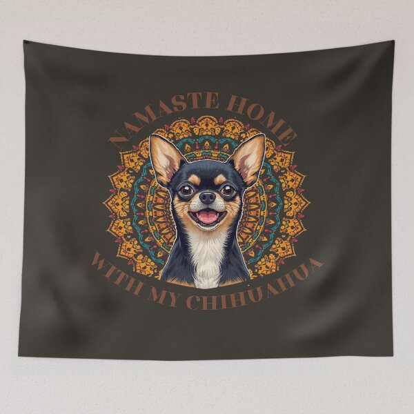 Item preview, Namaste Home With My Chihuahua – Funny Yoga Dog Lover T-Shirt designed and sold by Lamagift.