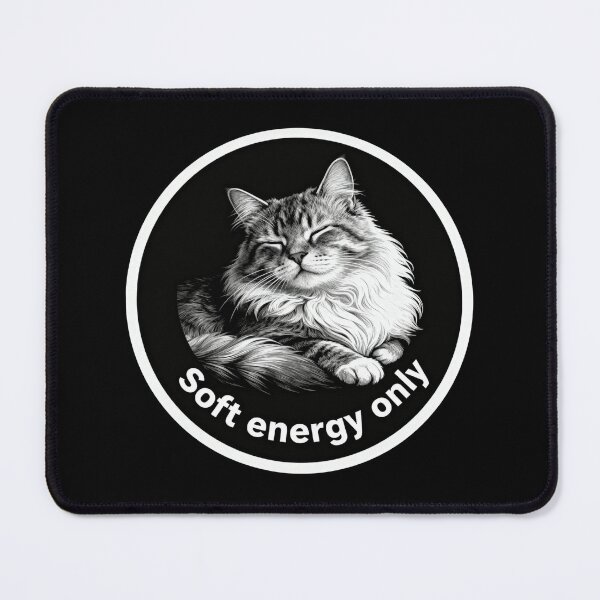 Item preview, Soft Energy Only – Minimal Black and White Cat Engraving Aesthetic designed and sold by CatVibesStudio.
