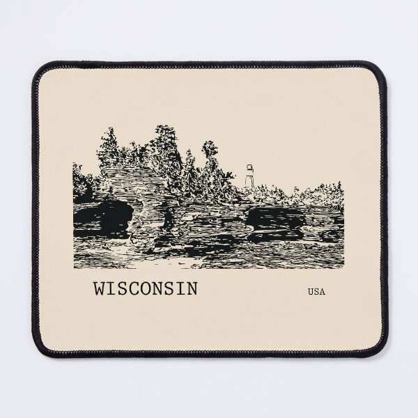 Item preview, Wisconsin USA designed and sold by Lakeric Cityscapes.