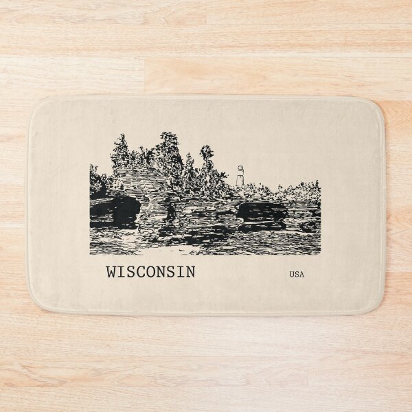 Artikelvorschau, Wisconsin USA entworfen und verkauft von Lakeric Cityscapes.