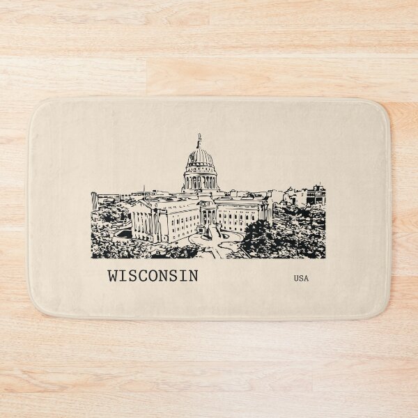 Artikelvorschau, Bundesstaat Wisconsin, USA entworfen und verkauft von Lakeric Cityscapes.