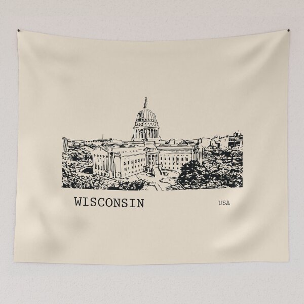 Item preview, Wisconsin State USA designed and sold by Lakeric Cityscapes.