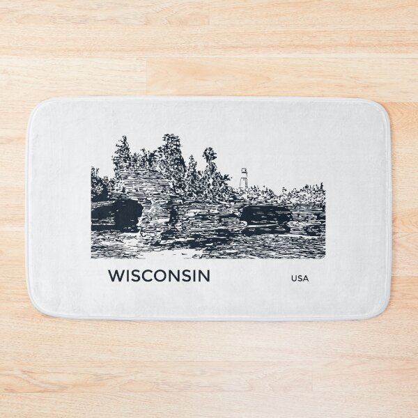 Artikelvorschau, Wisconsin USA entworfen und verkauft von Lakeric Cityscapes.