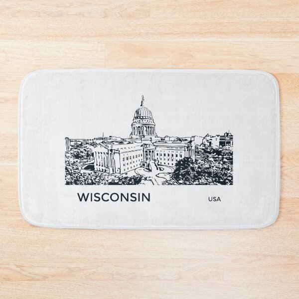 Artikelvorschau, Bundesstaat Wisconsin, USA entworfen und verkauft von Lakeric Cityscapes.