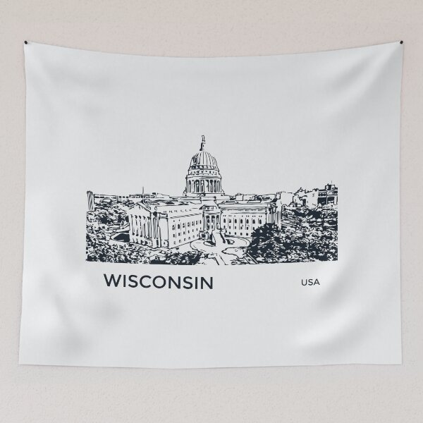 Item preview, Wisconsin State USA designed and sold by Lakeric Cityscapes.
