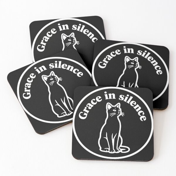 Item preview, Grace In Silence – Black and White Minimal Cat Engraving Emotional Design designed and sold by CatVibesStudio.