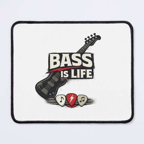 Item preview, Bass Is Life – Distressed Rock Bass Guitarist Design designed and sold by Yesmalady.