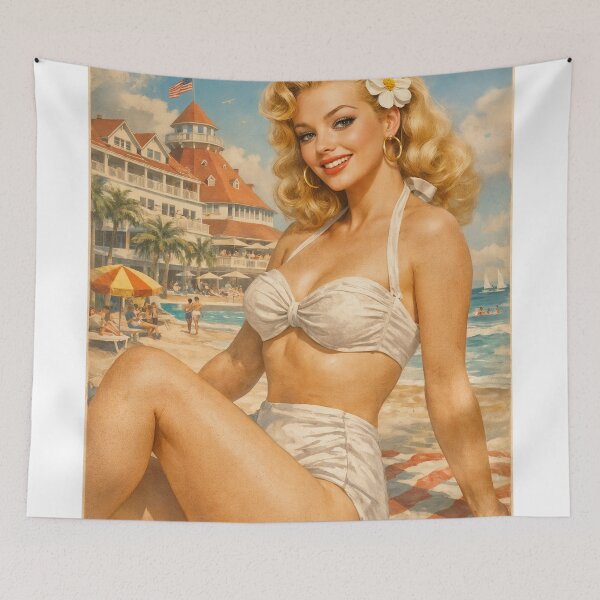Item preview, Retro Beach Bliss – Classic Summer Postcard designed and sold by ForeverPrintsOK.