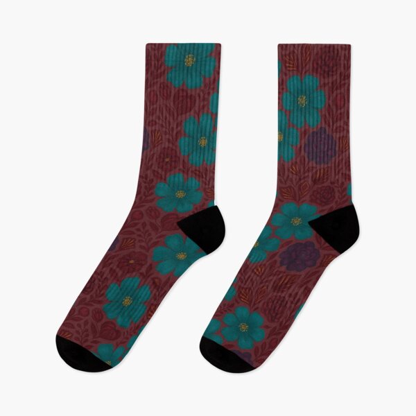 Item preview, Teal Floral  designed and sold by Poetic Patterns Studio.