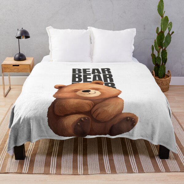 Item preview, Happy Bear "BEAR" Bold Typography Cute Forest Animal designed and sold by Tamer ⭐⭐⭐⭐⭐.