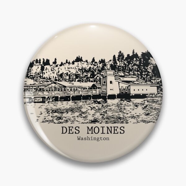 Artikelvorschau, Des Moines - Washington entworfen und verkauft von Lakeric Cityscapes.