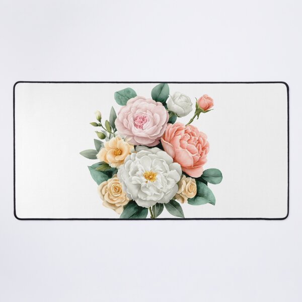 Item preview, Pastel Peony Rose Bouquet - Soft Elegant Romantic Floral Art Print designed and sold by DesignArtist.ia.