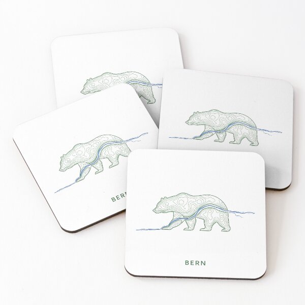 Item preview, Topographic Bear Nature Silhouette Art designed and sold by AbanoubStore.