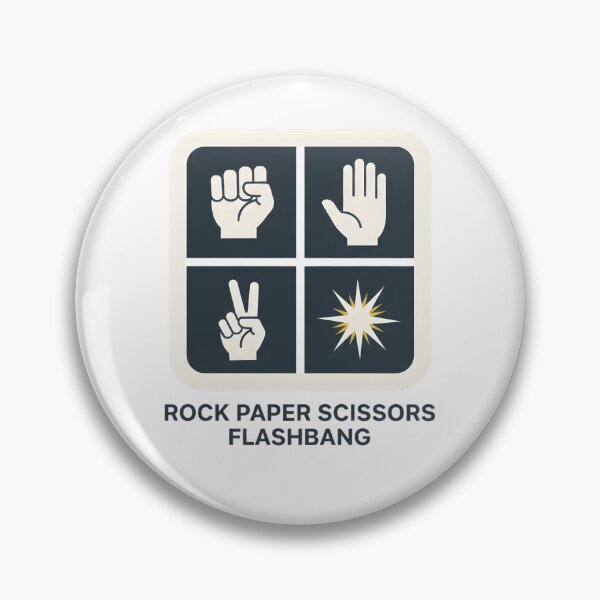 Item preview, Rock Paper Scissors Flashbang Minimal Grid Meme designed and sold by LunaMagicStudio.