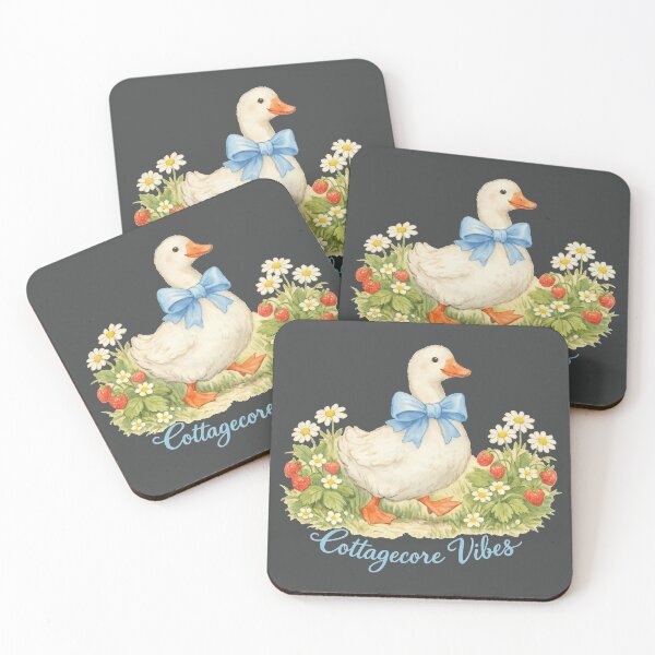 Item preview, Cottagecore Vibes - Cute Goose with Strawberries designed and sold by DigitalGlade.