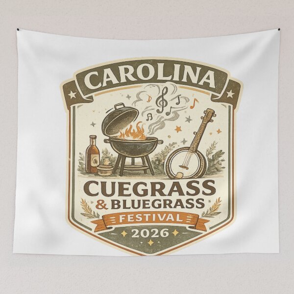 Item preview, Cuegrass and Bluegrass Carolina Music Festival designed and sold by Combat Skies.