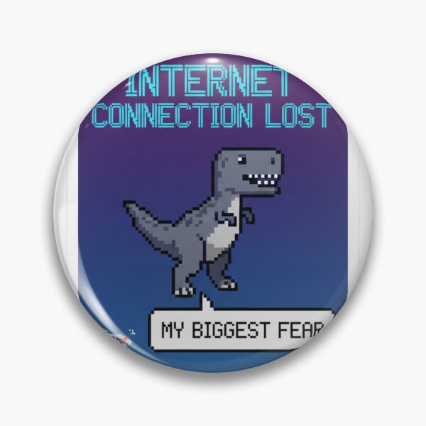 Item preview, Internet Connection Lost Pixel Art - Funny Dinosaur Gamer Sticker designed and sold by ZYNORAworld.