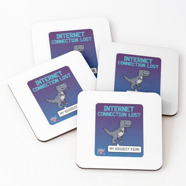 Item preview, Internet Connection Lost Pixel Art - Funny Dinosaur Gamer Sticker designed and sold by ZYNORAworld.