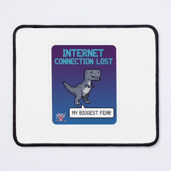 Item preview, Internet Connection Lost Pixel Art - Funny Dinosaur Gamer Sticker designed and sold by ZYNORAworld.