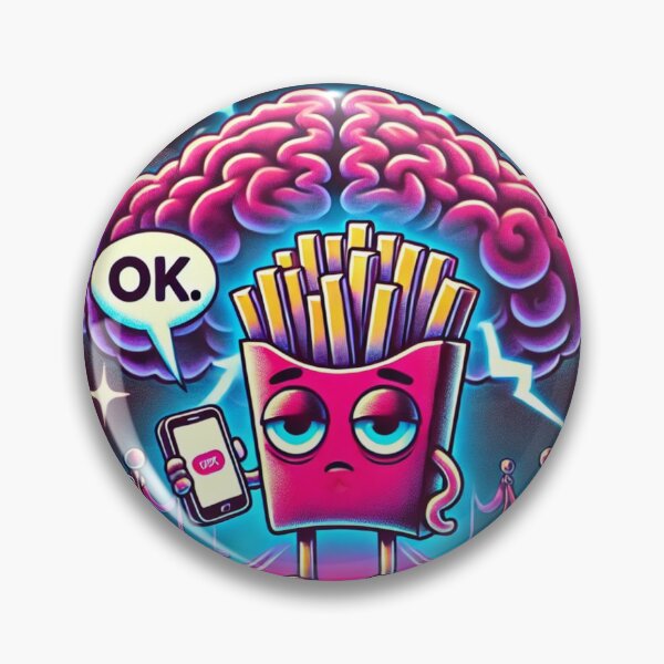 Item preview, OK. – Fries on the Red Carpet | Neon Anxiety & Masking Meme Art designed and sold by ComedyInkFactor.