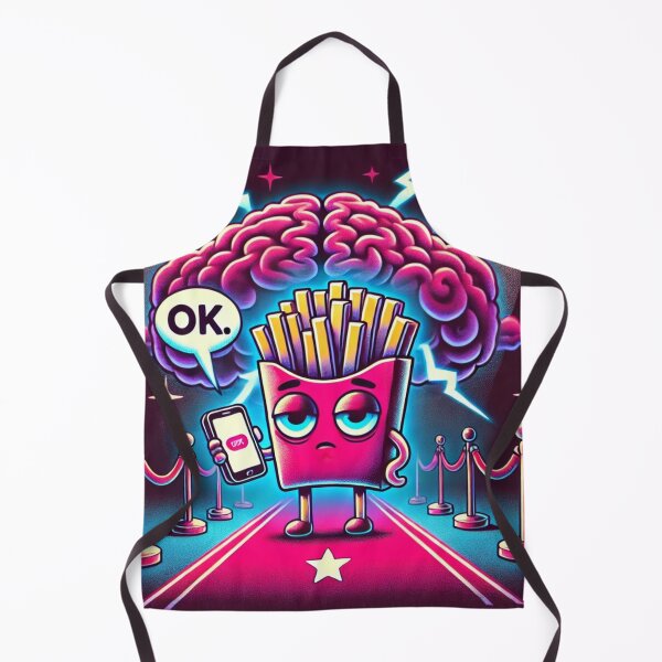 Item preview, OK. – Fries on the Red Carpet | Neon Anxiety & Masking Meme Art designed and sold by ComedyInkFactor.
