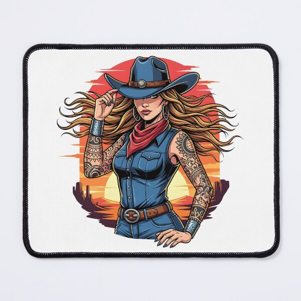 Item preview, Modern Cowgirl Street Style tattoo cowgirl designed and sold by Uglyandcute.