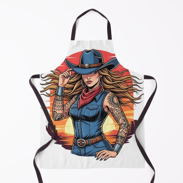Aperçu de l'œuvre Tatouage de style cowgirl moderne créée et vendue par Uglyandcute.