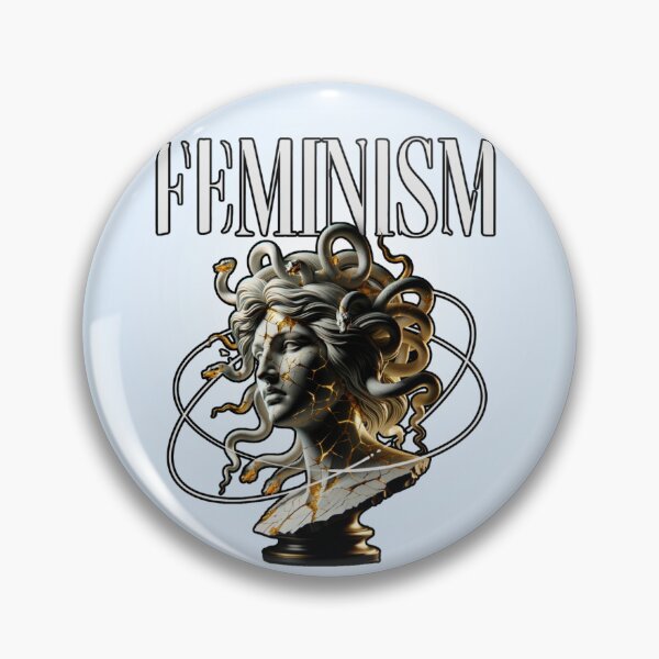 Item preview, Feminism Medusa - Broken But Golden - Mythical Feminist Design designed and sold by PriyaMagic.