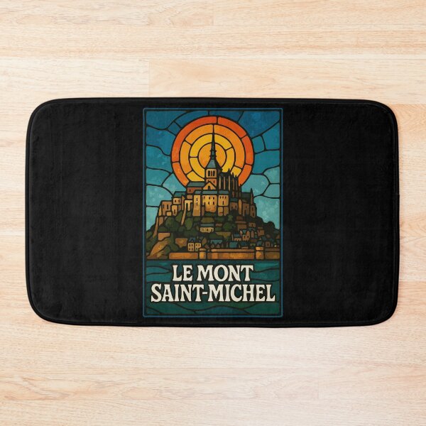 Item preview, Le Mont Saint Michel Stained Glass Art Travel designed and sold by TomFrontierArt.