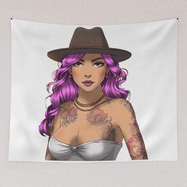 Item preview, Modern Cowgirl Street Style tattoo cowgirl designed and sold by Uglyandcute.