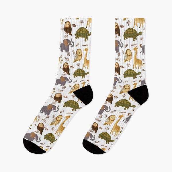 Item preview, Whimsical Safari Spirits and Earthy Animal Friends on white designed and sold by phatlizzardart.