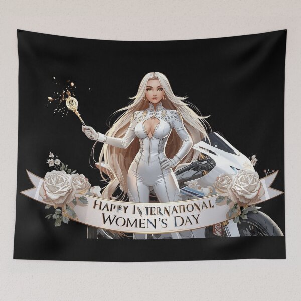 Item preview, White Charmed Rider – Happy International Women’s Day designed and sold by YourTrendyTees.