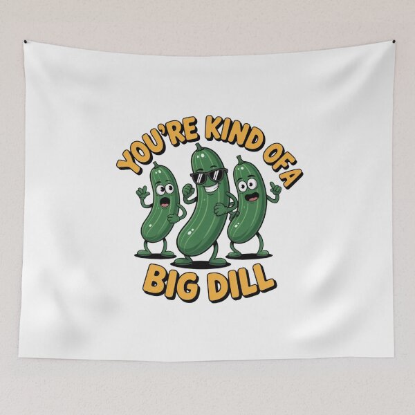 Item preview, Funny Pickle Big Dill – Cute Cucumber in Glasses Pun Design designed and sold by HubCreates.